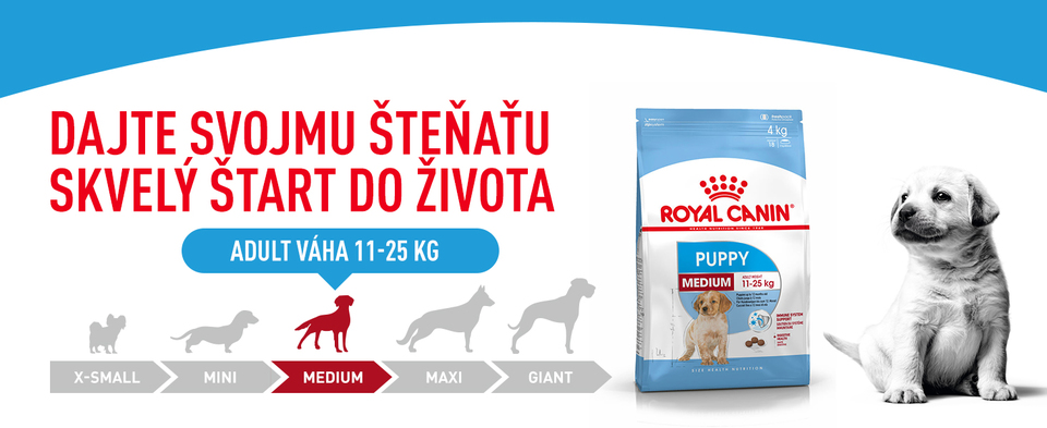 ROYAL CANIN Medium Puppy 15 kg granule pre stredn te at ceny